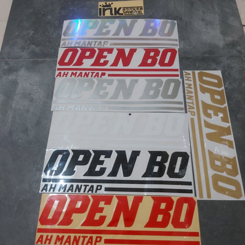 

STICKER STIKER OPEN BO CUTTING