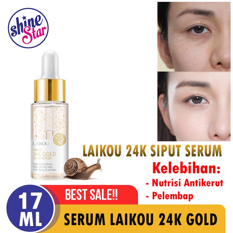 SHINE STAR - PROMO MURAH - Serum Siput Mengencangkan Mencerahkan Wajah Anti Keriput Penuaan 17ml - Serum Wajah Penghilang Flek Hitam dan Glowing