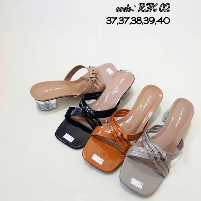 Sandal Heels Kaca Perempuan Vision Martin