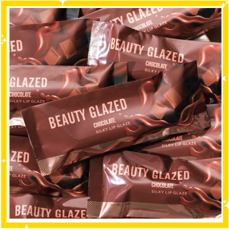 BEAUTY GLAZED Chocolate Lipstick Matte Lipstik Coklat Liquid Lip Moisturizing Gloss Long Lasting Lipstik Waterproof BG001