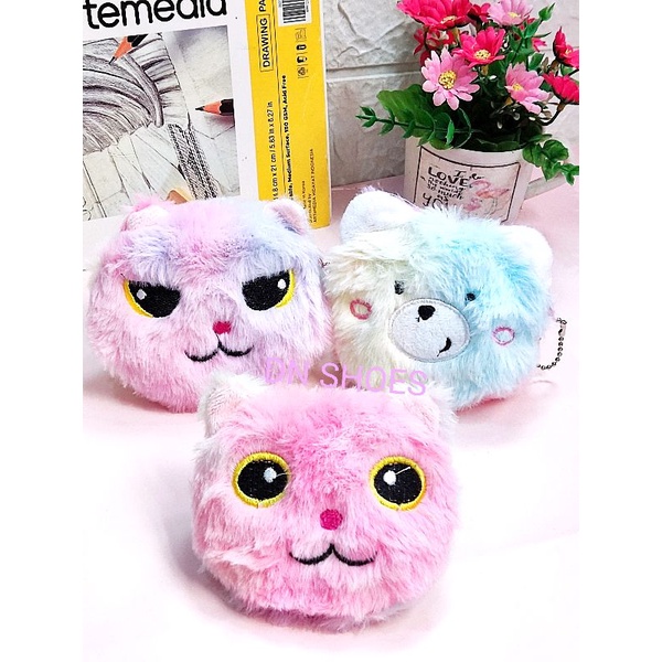 Dompet Koin Anak Tas Selempang Anak Tas Bulu lucu Tas Anak Karakter Aksesoris anak lucu unicorn kucing kudapon Randomi