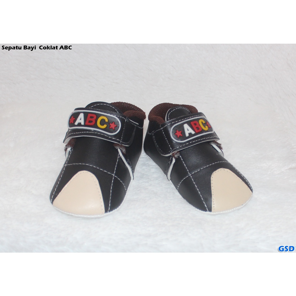 Sepatu Bayi Coklat ABC/Sepatu Bayi Usia 0 - 6 Bulan Murah/ Sepatu Anak Prewalker / Perlengkapan Bayi Best Seller