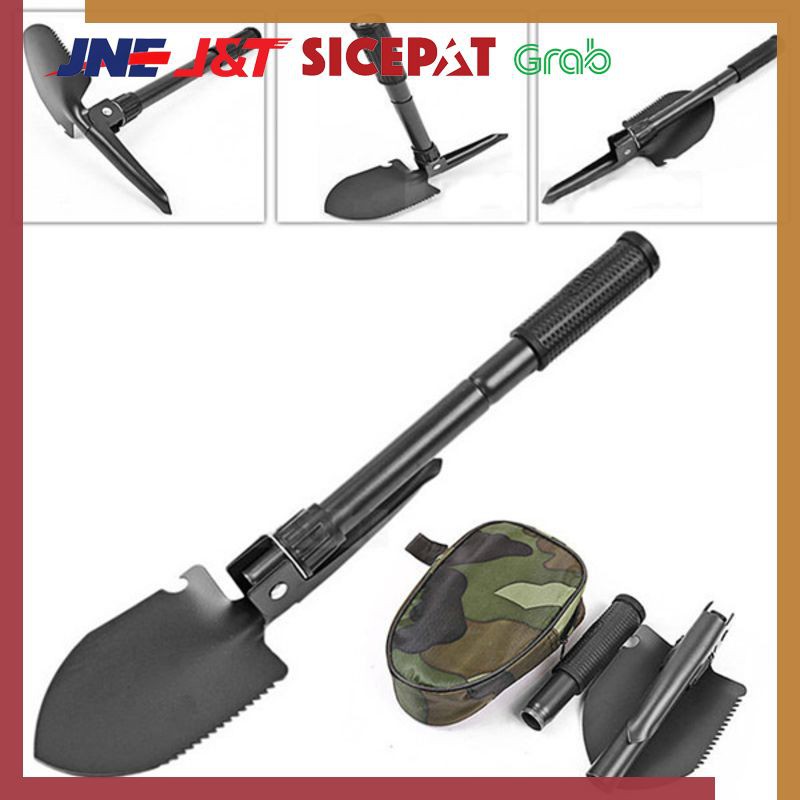 Sekop Pacul Lipat Tactical Militer Serbaguna Survival Tools