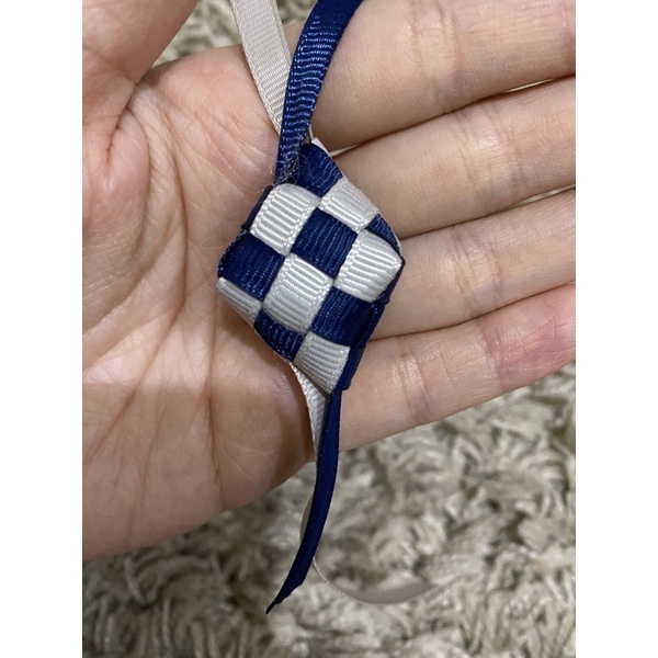 

Ketupat Pita Bahan Grosgrain | MIX COLOR/ DUA WARNA | NAVY BLUE + LIGHT GRAY | Ketupat Mini | Ketupat Lebaran | Ketupat Kain | Ketupan Hiasan | Ketupat Dekorasi