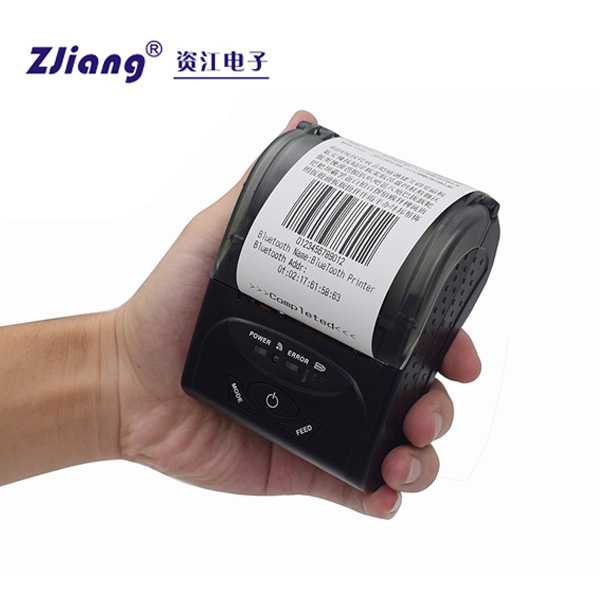 Taffware Zjiang Mini Portable Bluetooth Thermal Receipt Printer - 5807