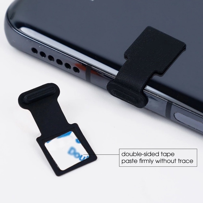 Plug Charger Micro USB Tipe C Anti Hilang / Debu / Air Bahan Silikon Untuk Smartphone IOS