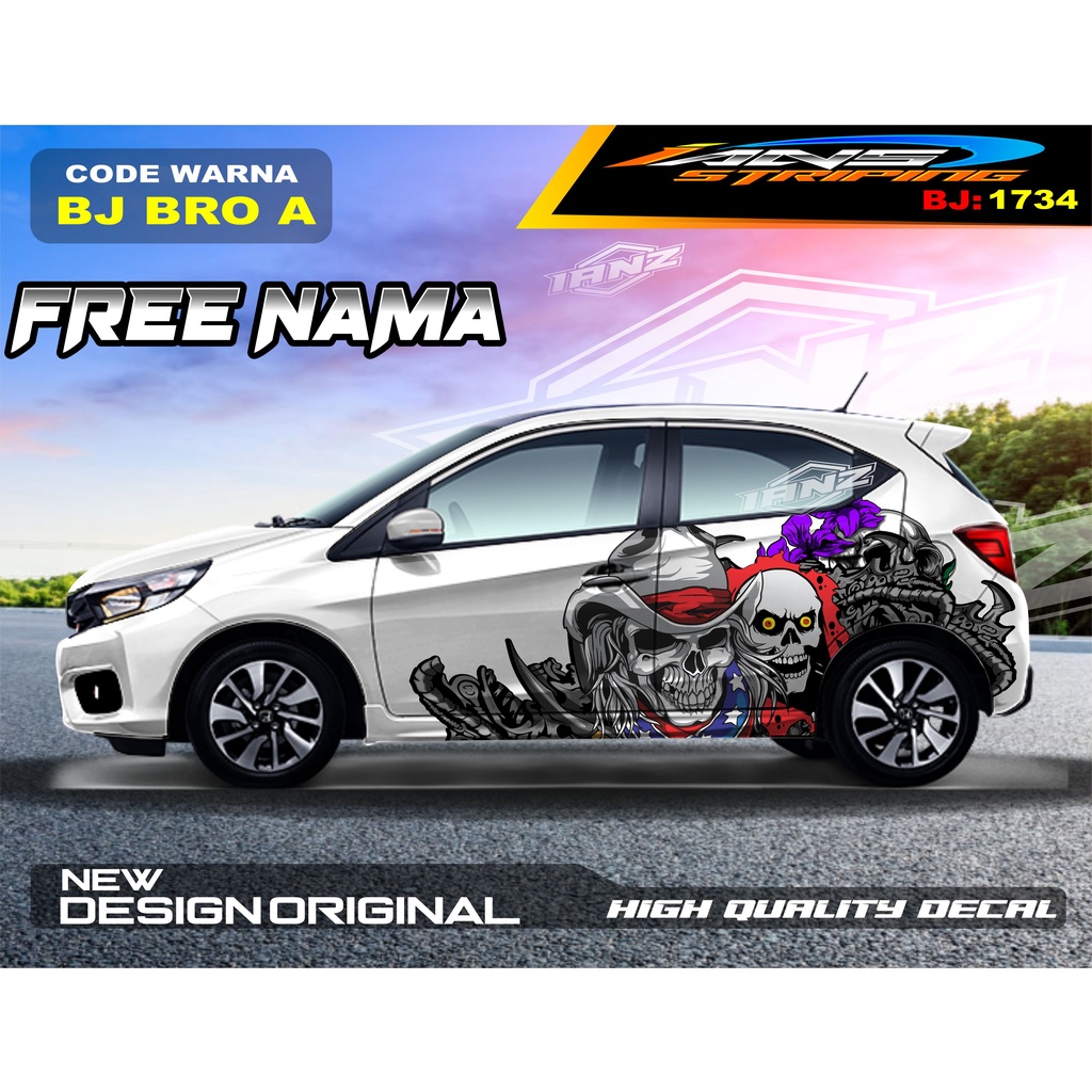 DECAL STIKER MOBIL MOBIL BRIO / STIKER MOBIL HONDA JAZZ  / VARIASI STIKER AGYA AYLA/ STIKER MOBIL