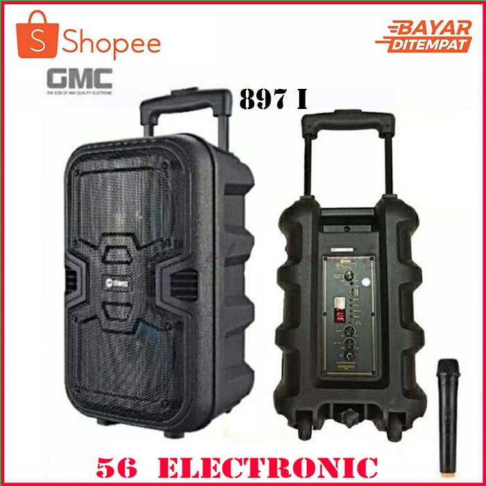 GMC 897i Speaker Suara mantap Full Bass Free MIC Wireless dan Remote 897 i 8 inch Asli