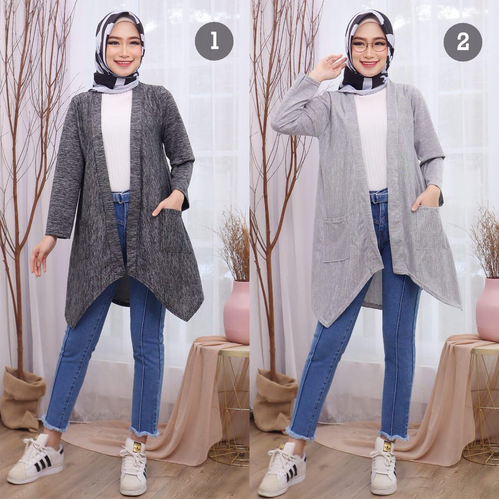 Myco Cardigan wanita corak Siro | Lengan Panjang | Cardigan Terbaru