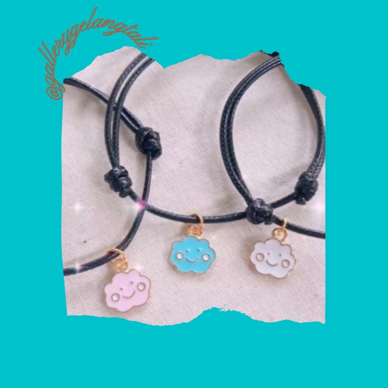 1pcs gelang couple enamel|gelang couple Tali kulit waterproof|gelang unisex