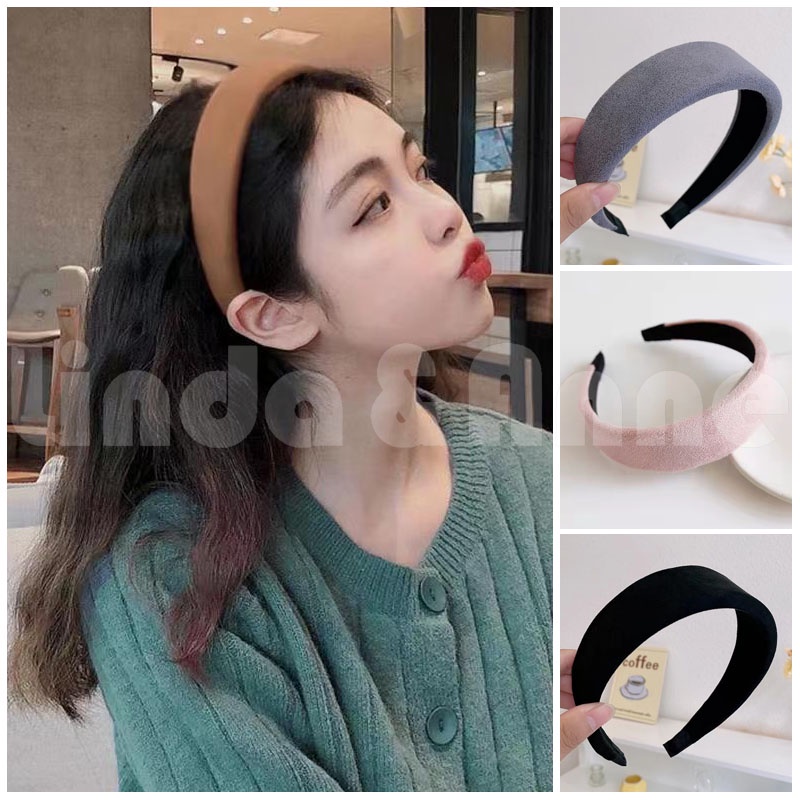 [COD] Bando Bandana Tebal Wanita Korean Style - HeadBand Polos Tebal Murah Import