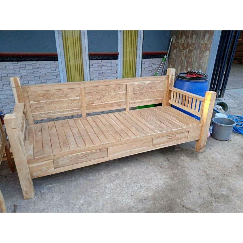 COD  Kursi Bangku Bale Full Kayu Jati Kursi Santai Minimalis Kayu Jati