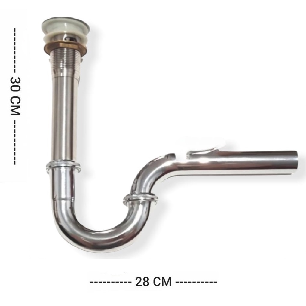 Sifon angsa wastafel / sifon tekan Stainless Steel