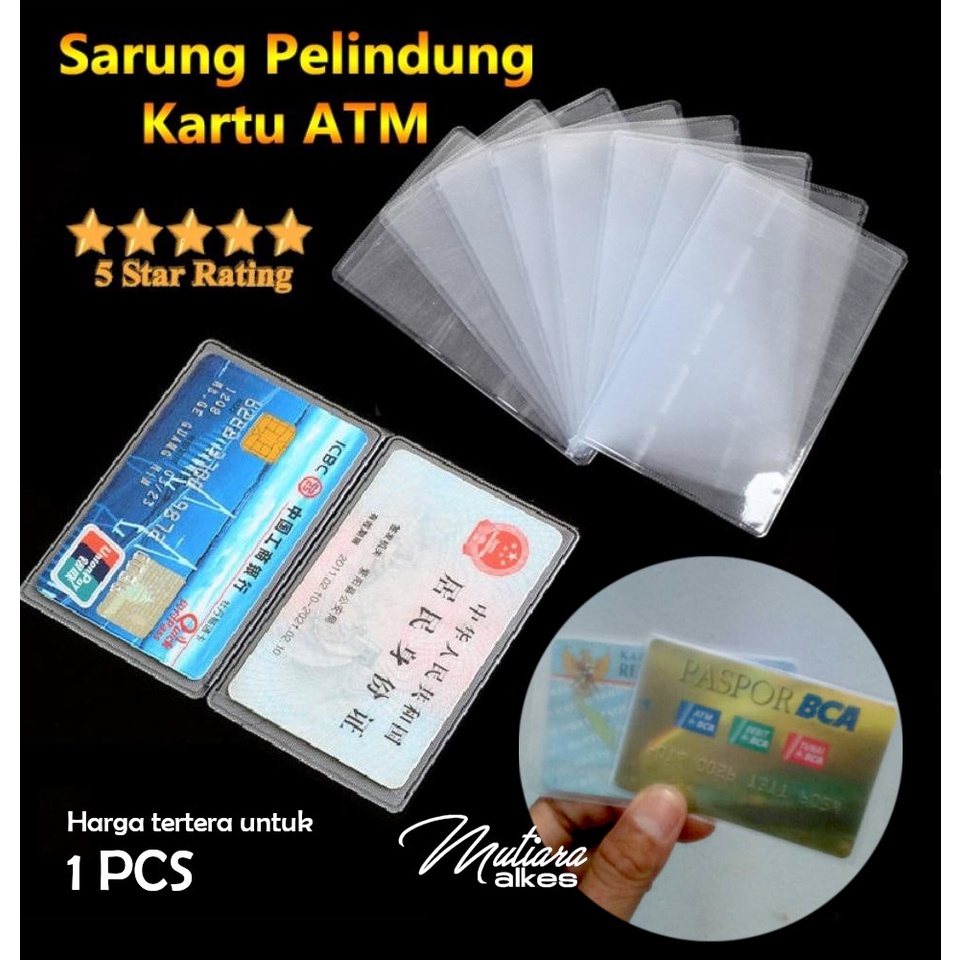 Plastik Kartu ATM SIM KTP Pelindung Anti Gores