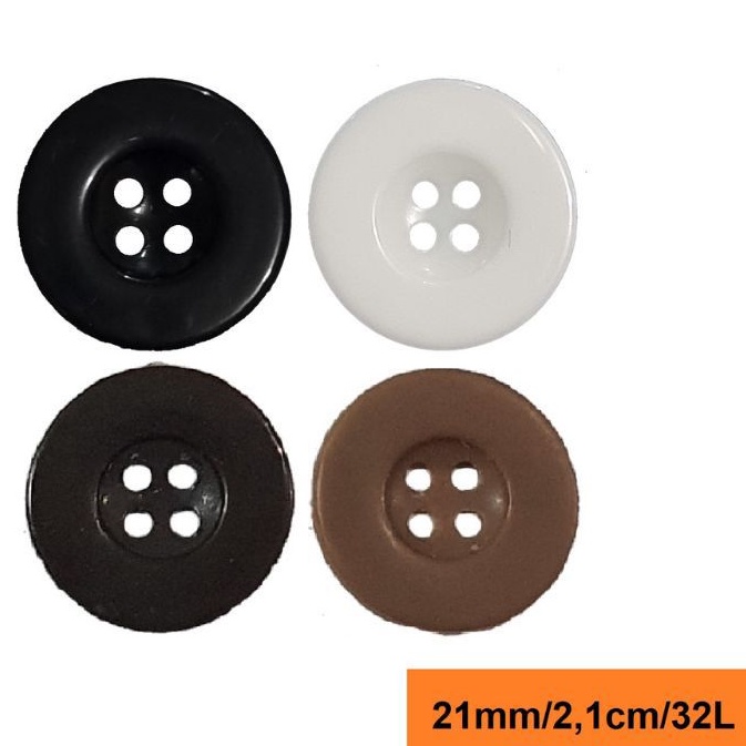 Kancing Jas, Celana, Baju Safari 25mm/2,5cm, 21mm/2,1cm - 18mm/1,8cm - 15mm/1,5cm