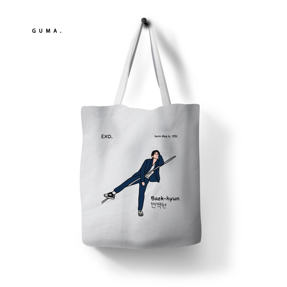 totebag kanvas korea EXO Baekhyun original guma