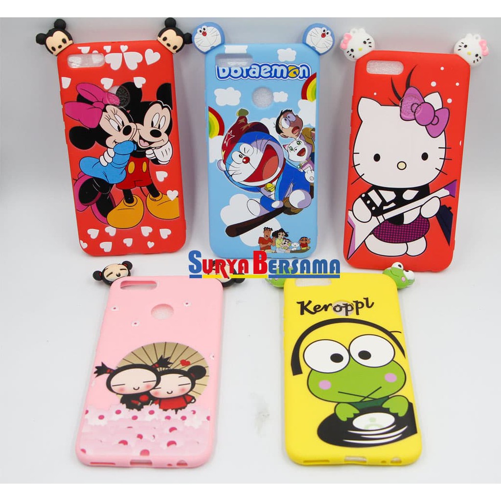 Sarung Softcase Silikon Intip 3D Karakter Disney Kepala 2 Xiaomi MI A1