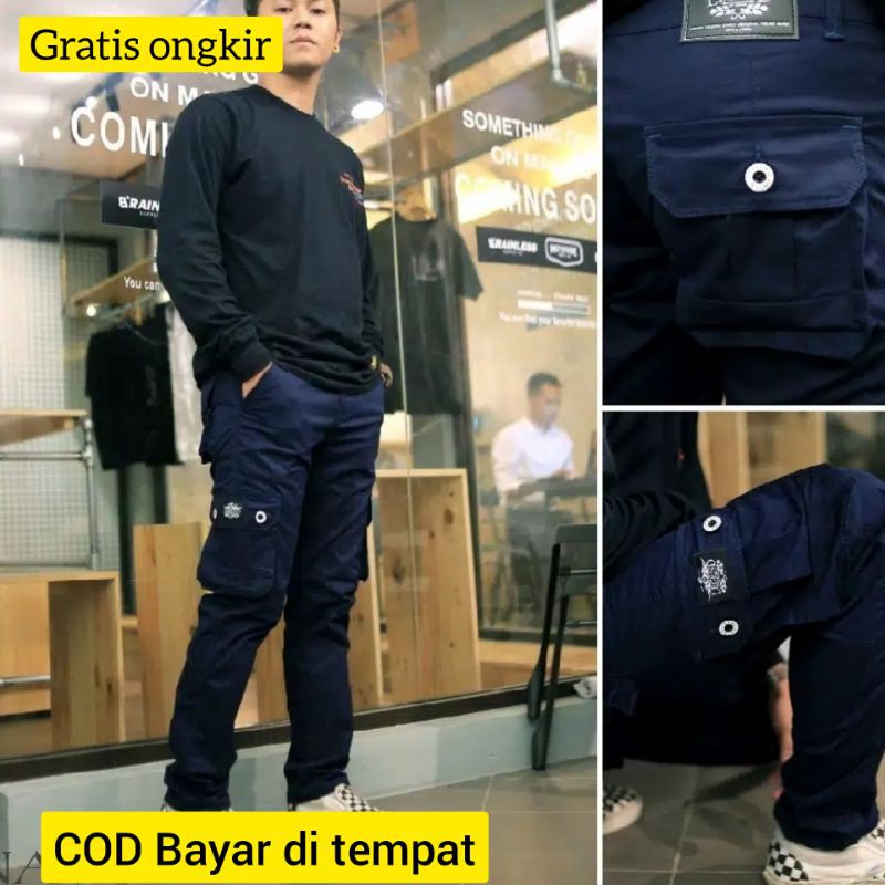 Cargo panjang pria celana pria terbaru cargo original