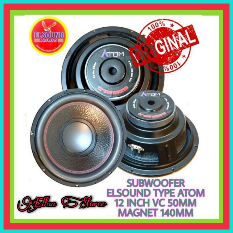 Subwoofer ELSOUND 12 inch Type ATOM Magnet 140 / 12 Mb-008 / Coil 50mm