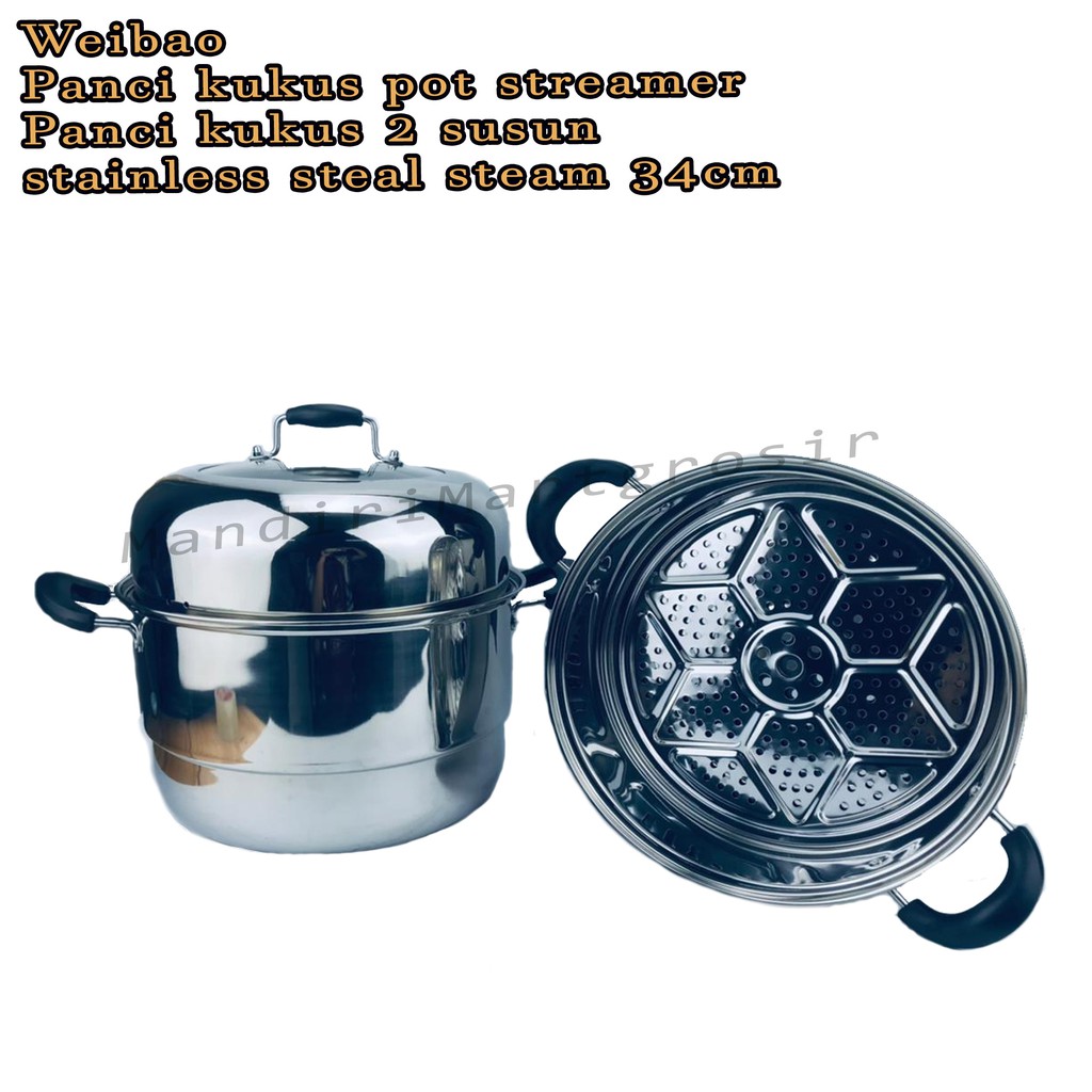 panci kukus pot steamer *weibao * panci kukus 2 susun* 34 cm