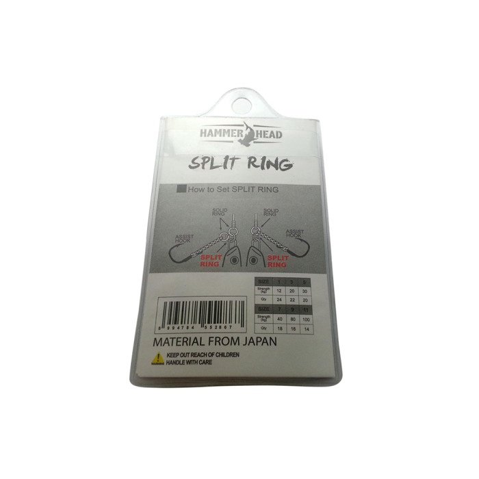 Hammer Head Split Ring No 7 - Silver