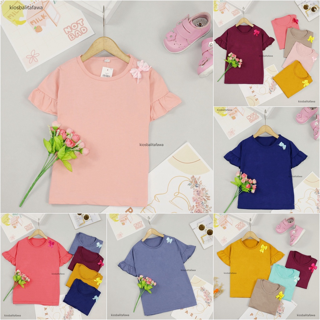 Safira Blouse uk 4-6 Tahun / IMPORT Kids Shirt Polos Kaos Anak Perempuan Baju Atasan Cewek Blus