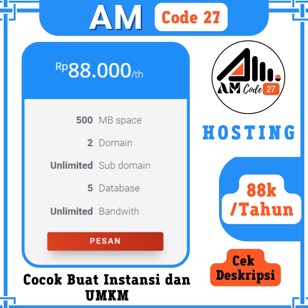 PROMO Premium Hosting untuk Website / Hosting Murah / Premium hosting murah dan handal yang cocok un