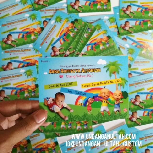 72 Koleksi Contoh Undangan Ulang Tahun Upin Ipin Terbaru