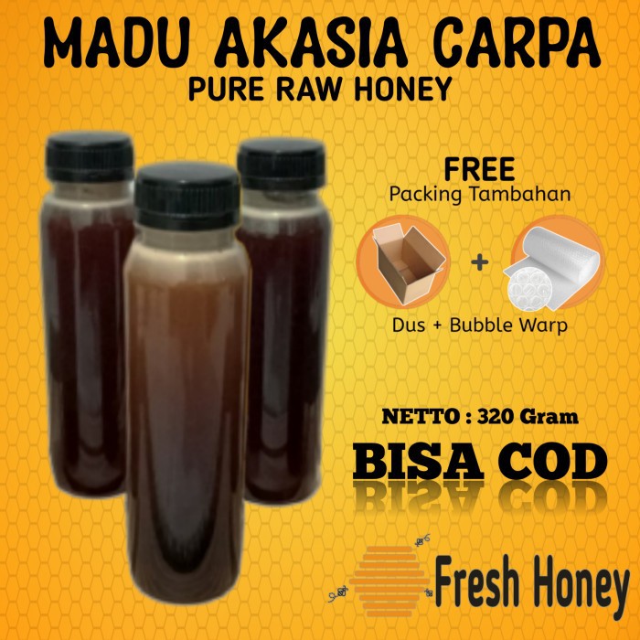 

Madu Asli Murni 320gr Nektar Akasia Carpa 100% Pure Raw Honey
