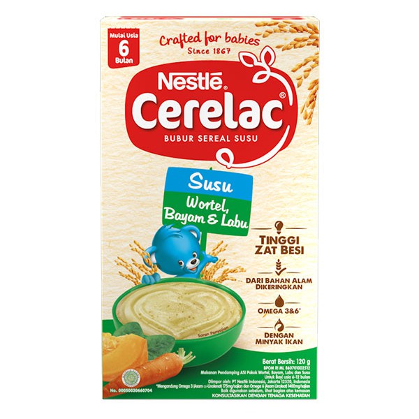 NESTLE CERELAC BUBUR BAYI 120 GR / Bubur Bayi 6+ 8+ / Bubur Bayi Nestle