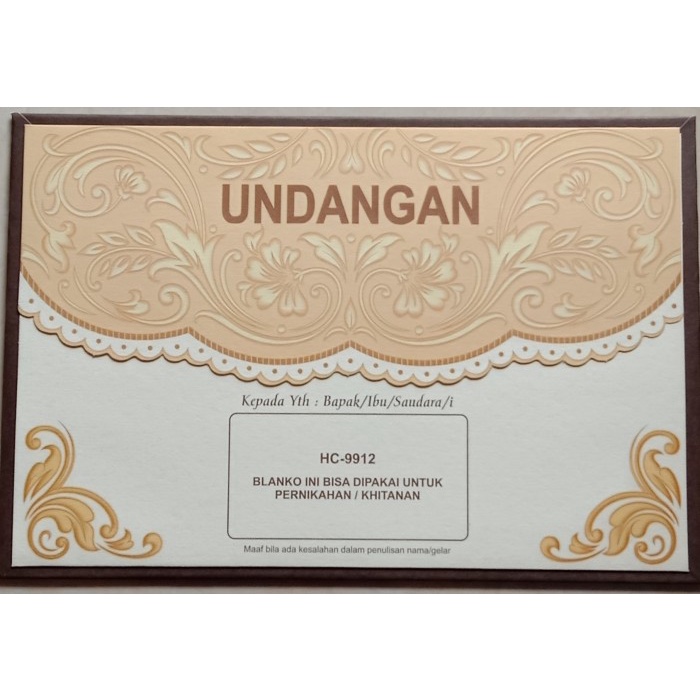 Blangko Undangan Pernikahan ERA BARU / ERBA HC-9912 SET Hard Cover