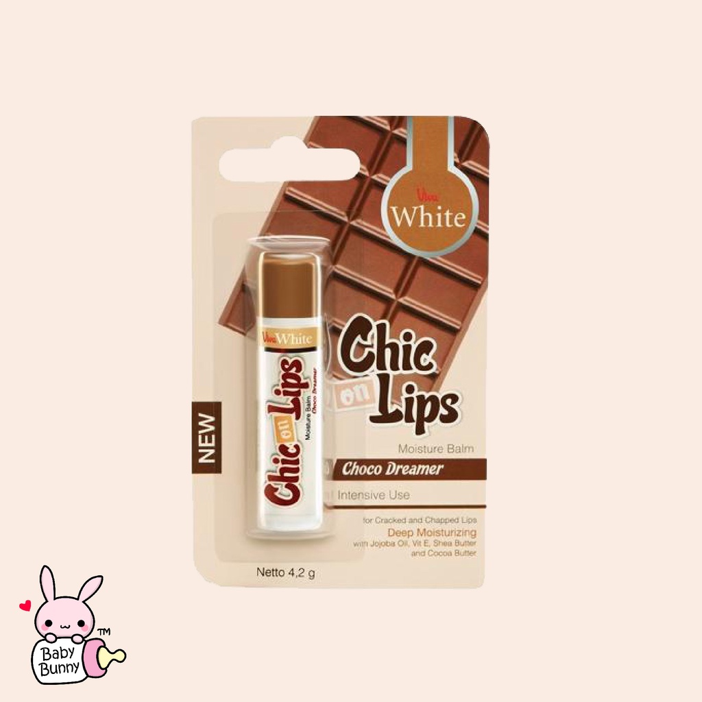 ❤ BELIA ❤ Viva Chic on Lips Lip Balm Pelembab bibir Moisture Jojoba Oil, Aloe UV Filter Vit E 4.2g