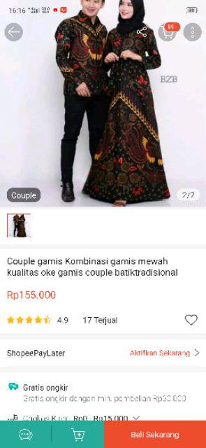 Couple Gamis Kombinasi Gamis Mewah Kualitas Oke Gamis Couple Batiktradisional Batik Sayfuul Fhasion