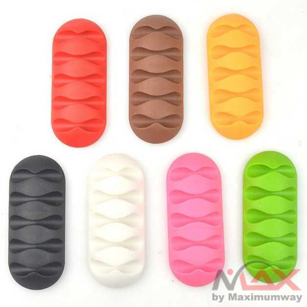 Organizer Kabel Untuk merapikan Kabel charger Headphone dan kabel lainnya Striveday Klip Kabel Organizer Cable Clip - KR-8005 Cable Winder Wire Organizer Desktop Clips Cord Management Headphone Cord Holder For iPhone Charging Data Line Protetor