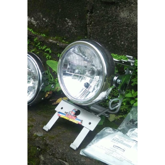 LAMPU DEPAN NINJA SS BULAT SET DUDUKAN LAMPU NINJA R HEADLAMP NINJA R NINJA SS COPY ORI BRAKET ORI K