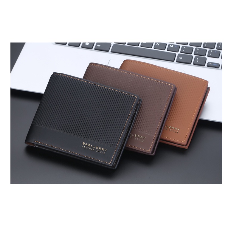 BAELLERRY DOMPET KULIT LIPAT PRIA PENDEK SLOT KARTU BLY49