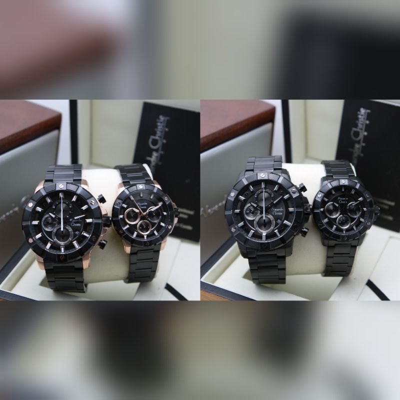 ALEXANDRE CHRISTIE COUPLE AC 6609 / AC6609 STAINLESS ORIGINAL GARANSI RESMI 1 TAHUN