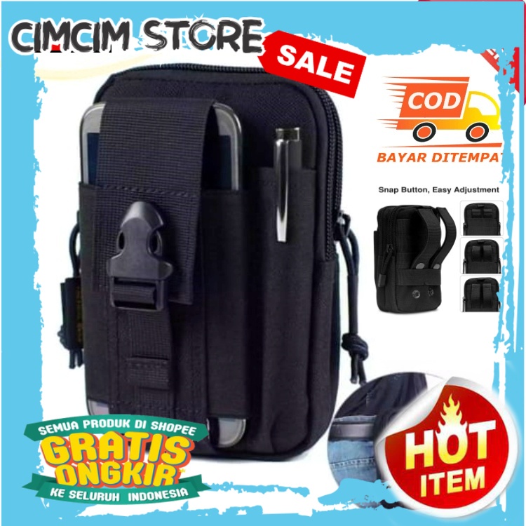 TAS KEKINIAN TERBARU TERMURAH / Sarung Pinggang-Tas Tactikal Buat Pinggang Bisa buat Hp-Powerbank Dl