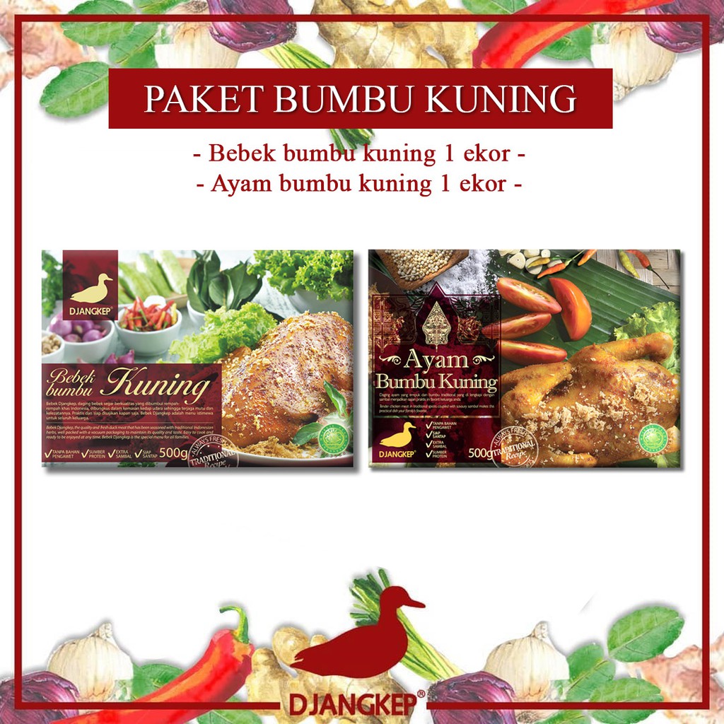 

Djangkep - Paket Ayam dan Bebek Bumbu Kuning