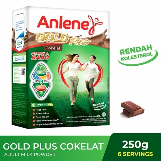 

Susu Anlene Gold plus susu bubuk cokelat dan vanilla 240g - Vanila I 100% Original PROMO
