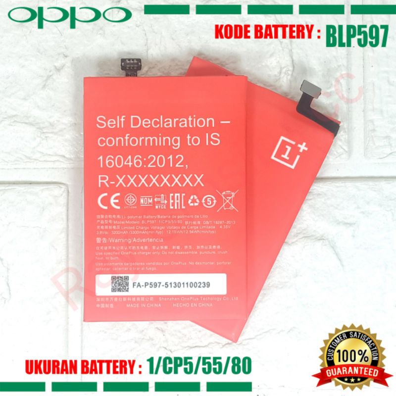 Baterai Original OPPO One Plus 2 BLP597 BLP-597