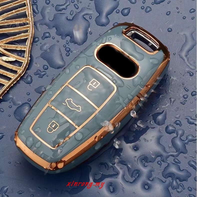 Casing Remot Kunci Mobil Bahan Tpu Untuk Audi A6 A6L A7 A8 Q8 E-Tron C8 D5 2019