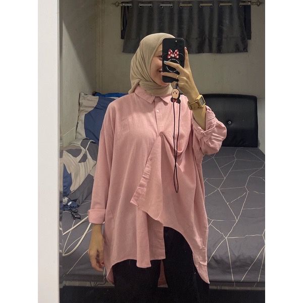 1KG MUAT 5PCS | VANES AIRFLOW CRINCLE ATASAN KEMEJA FULL KANCING HITS OOTD SELEBGRAM FASHION KOREAN STYLE TERBESTSELLER