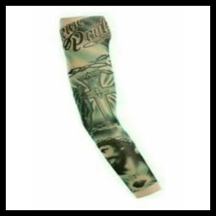 Manset Tatto Tato Motif Salib Jesus Yesus Arm Sleeve Sarung Tangan