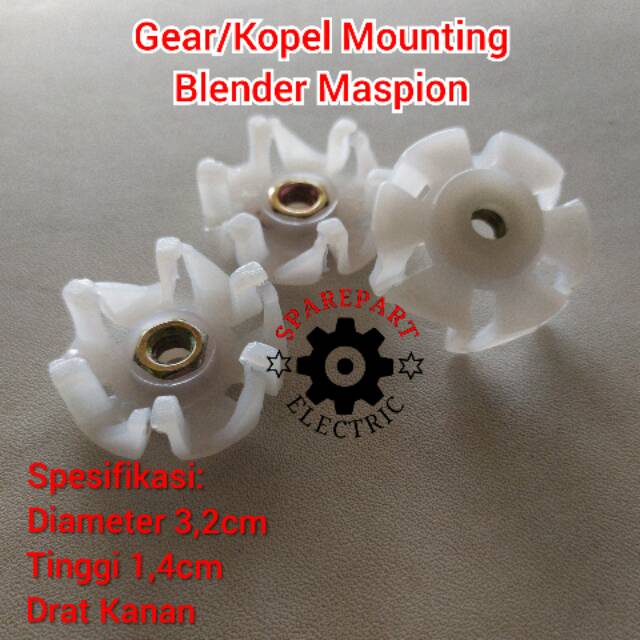 GEAR KOPEL BLENDER MASPION GIGI PLASTIK PUTIH