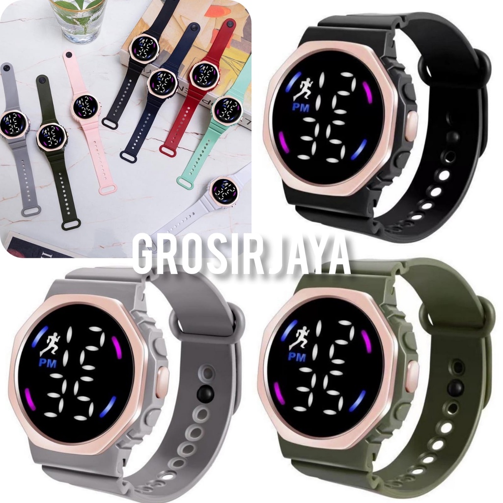 JAM TANGAN DIGITAL COUPLE LALA STRAP KARET KOREAN STYLE GROSIRJAYA32