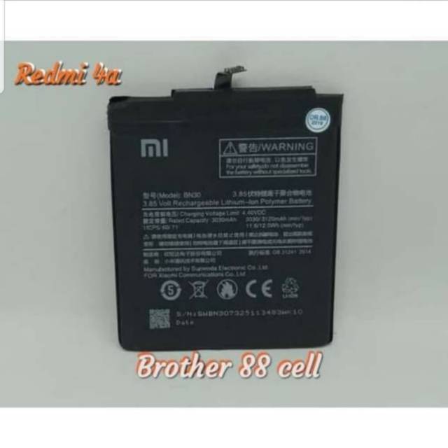 BATTERY BATERAI BATRE ORIGINAL 100% XIAOMI REDMI 4A (BN30)