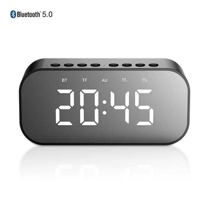 ROBOT RB-550 SPEAKER BLUETOOTH / PORTABLE LED TIMER CLOCK AUDIO PORTABLE ORIGINAL (BLACK)