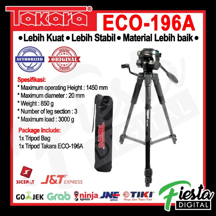 Tripod Tripod TAKARA ECO-196A(H6Z3) BEST SELLER Tripod Stabilizer Tripod Kamera Tripot Mini PROMO BI