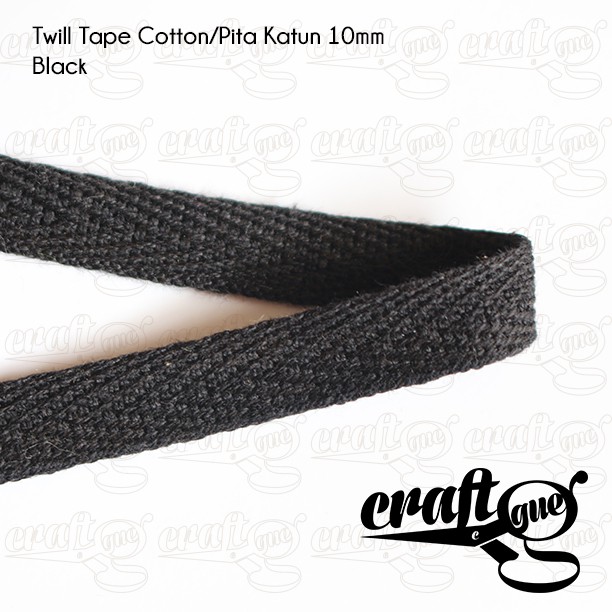 Twill Tape Cotton/Pita Katun/Tali Tas Katun Tipis 10mm (ROLL)